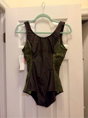 Seea Olive Green One-Piece Swimsuit